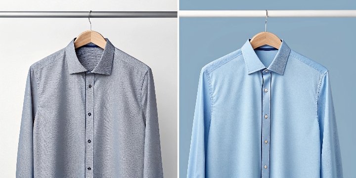 A side-by-side photo showing the texture of a high-quality microfiber polyester versus a standard polyester