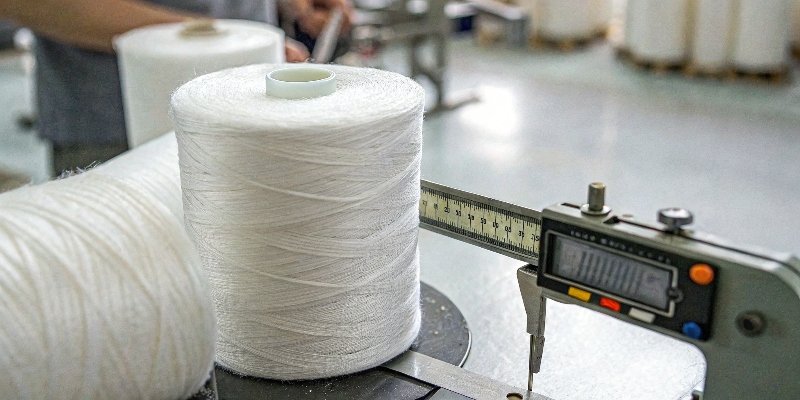 Measuring Winding Density measuring winding density of a yarn package