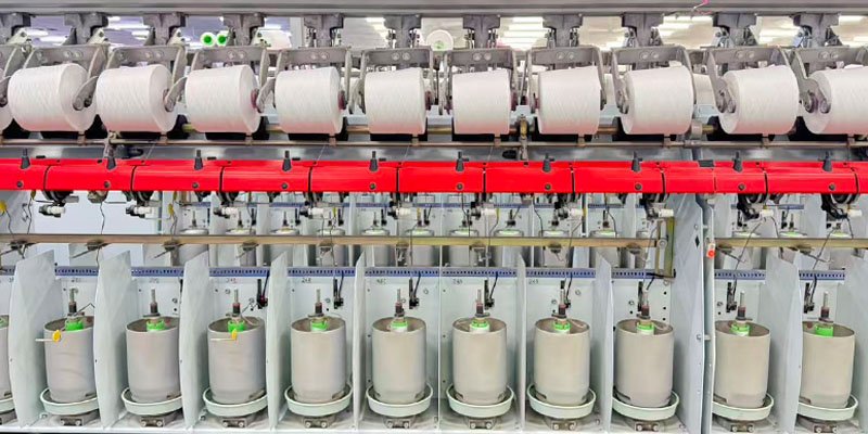 A detailed schematic of a double twisting machine's inner workings